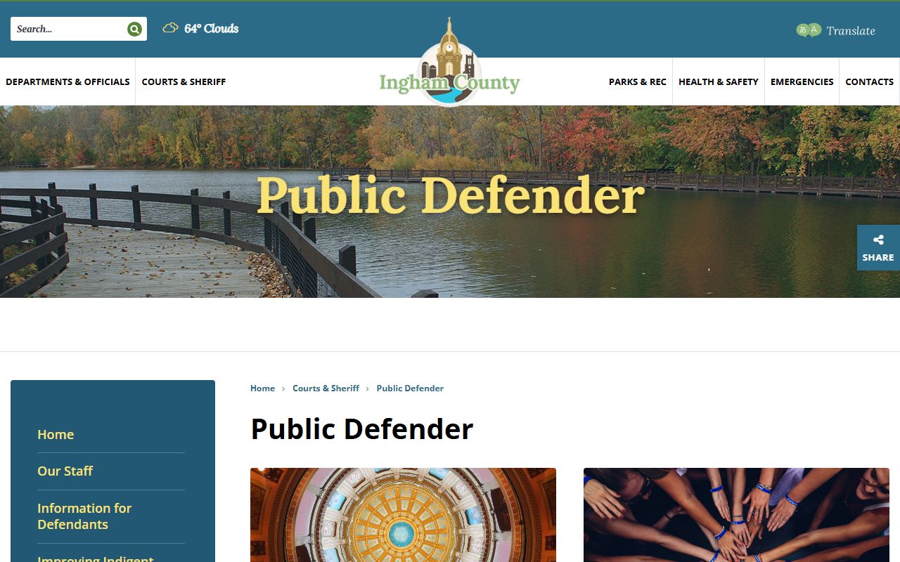 Ingham County arrest records and charges answered by the prosecutor and public defender