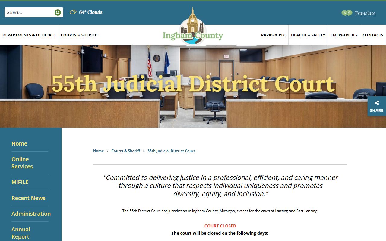 Ingham County district court