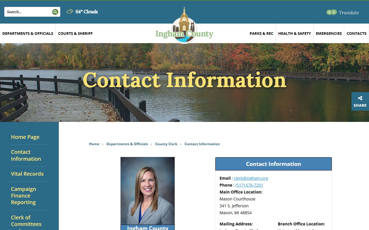 Ingham County marriage records